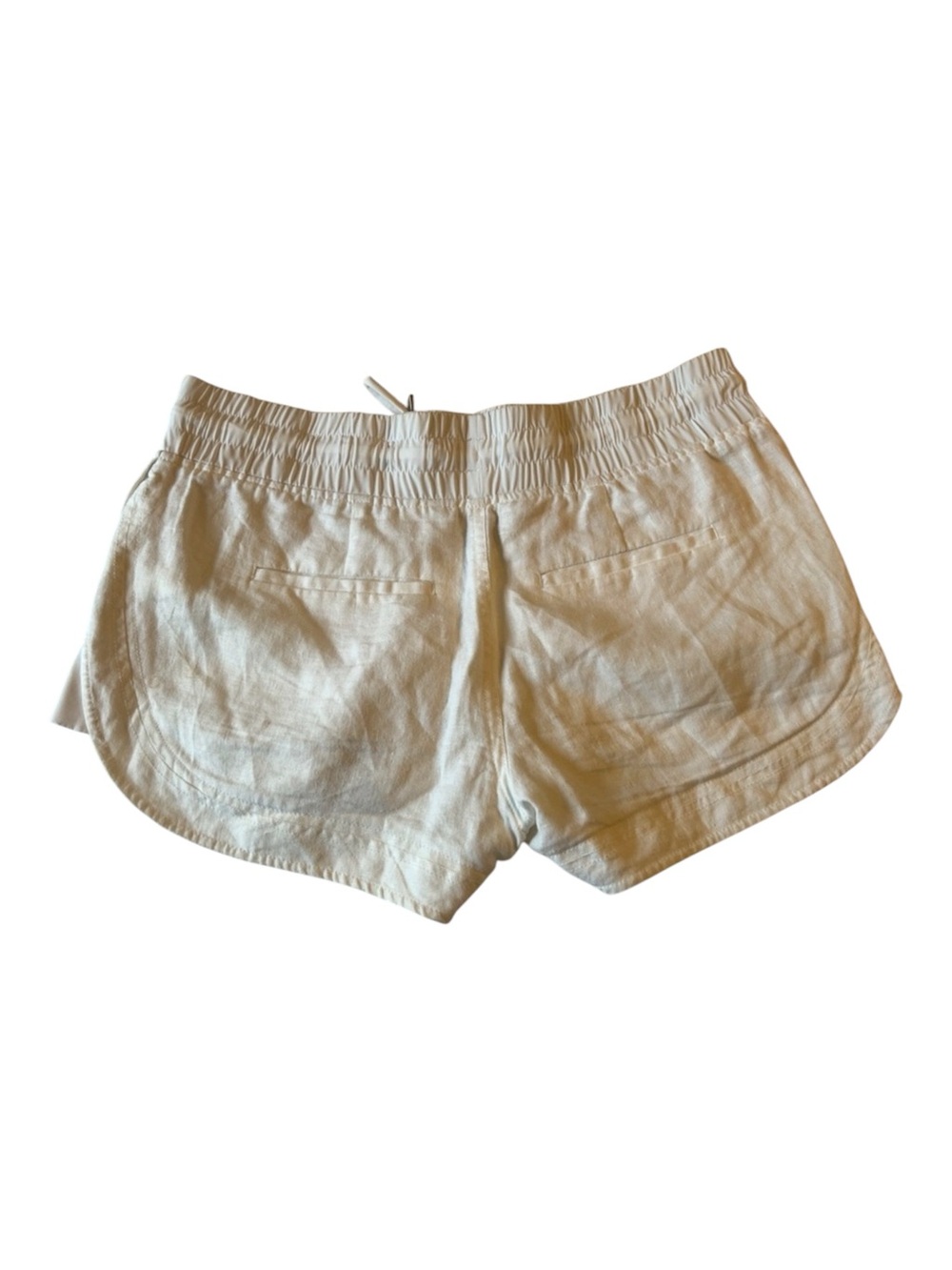 Athleta Women’s 100% Linen 4 inch shorts Beige Size 8 Sporty Lightweight Lounge - Picture 5 of 10
